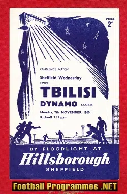 Sheffield Wednesday v Dynamo Tbilisi 1960 – Georgia Football