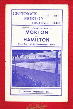 Greenock Morton v Hamilton Academical 1962