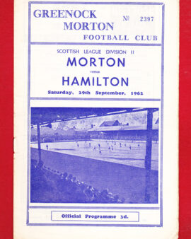 Greenock Morton v Hamilton Academical 1962