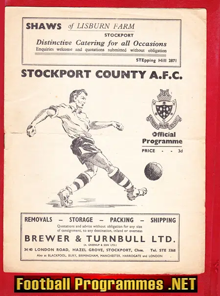 Stockport County v Gateshead 1954