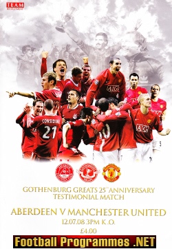 Aberdeen v Manchester United 2008 Gothenburg Greats Testimonial