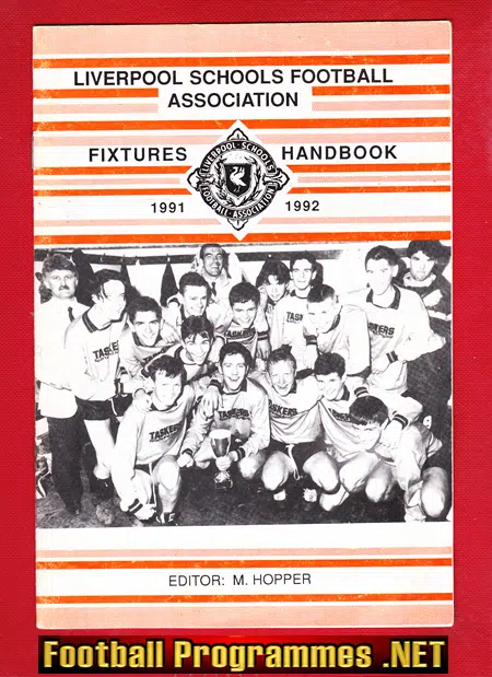 Liverpool Boys League Handbook 1991 – 1992 – Schoolboys
