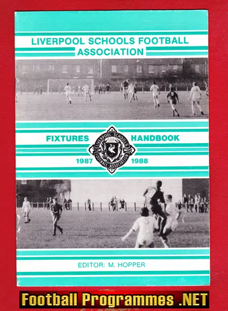 Liverpool Boys League Handbook 1987 – 1988 – Schoolboys