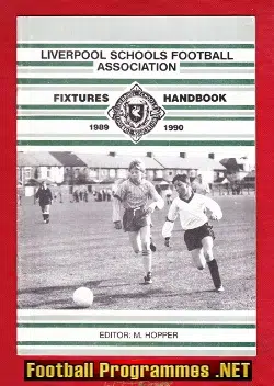 Liverpool Boys League Handbook 1989 – 1990 – Schoolboys