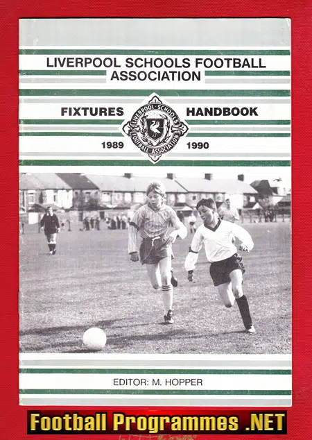 Liverpool Boys League Handbook 1989 – 1990 – Schoolboys