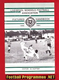 Liverpool Boys League Handbook 1990 – 1991 – Schoolboys