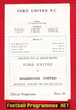 Ford United v Maidstone United 1963 – Amateur Cup