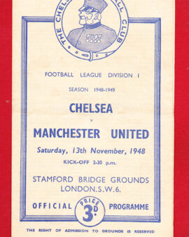 Chelsea v Manchester United 1948 – Plus newspaper article