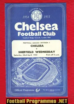 Chelsea v Sheffield Wednesday 1955 – League Decider Match 55