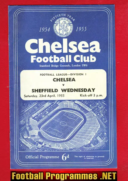 Chelsea v Sheffield Wednesday 1955 – League Decider Match 55