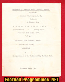 Oakland v Harway 1961 – Brabner Youth Cup Final Chelmsford