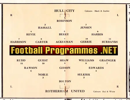 Hull City v Rotherham United 1951