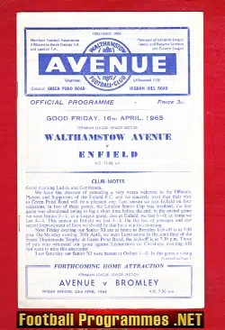 Walthamstow Avenue v Enfield 1965