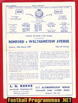 Romford v Walthamstow Avenue 1959 - Essex Senior Cup Final