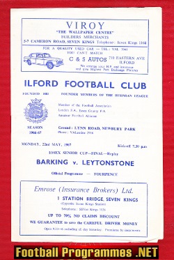 Barking v Leytonstone 1967 – Essex Senior Cup Final Replay