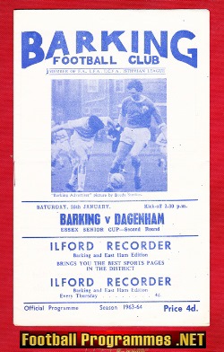 Barking v Dagenham 1964 – Essex Senior Cup