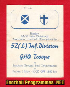 Army 52nd Light Infantry Division v GHQ Troops 1946 – Germany