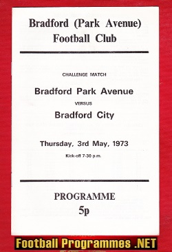 Bradford Park Avenue v Bradford City 1973 – Last Ever Match