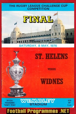 St Helens Rugby v Widnes 1976 – Challenge Cup Final + Ticket