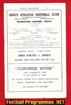 Grays Athletic v Enfield 1962 – Athenian League