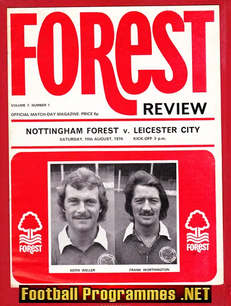 Nottingham Forest v Leicester City 1974 – Pre Season Friendly