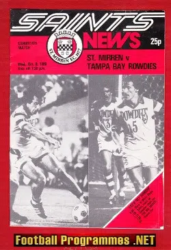 St Mirren v Tampa Bay Rowdies 1980 – Exhibition Match