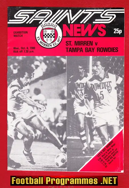 St Mirren v Tampa Bay Rowdies 1980 – Exhibition Match