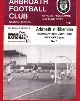 Arbroath v Hibernian Hibs 1988 – Pre Season Friendly