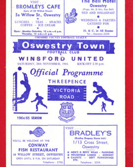 Oswestry Town v Winsford United 1964