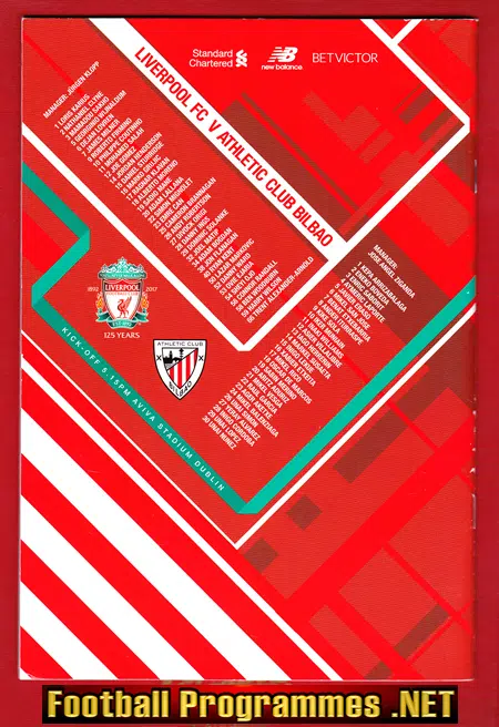 Liverpool v Atletic Bilbao 2017 - Dublin Ireland