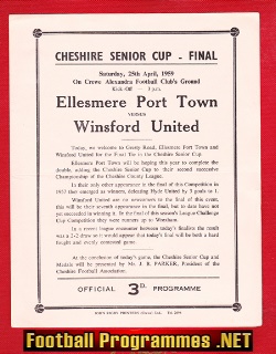 Ellesmere Port Town v Winsford United 1959 – at Crewe Alexandra