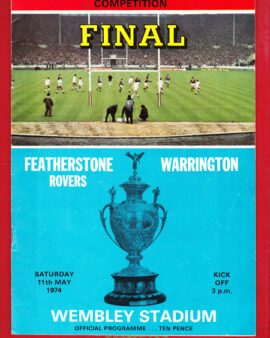 Featherstone Rovers Rugby v Warrington 1974 – Cup Final + Ticket