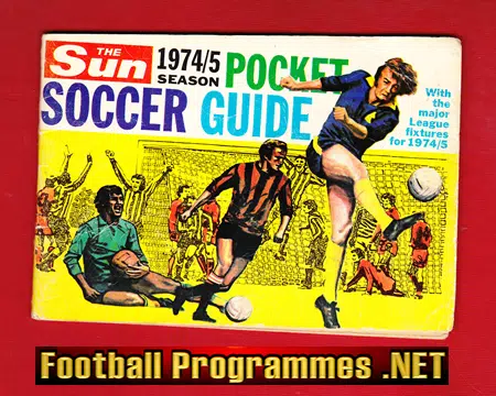 Sun Newspaper Pocket Soccer Guide Football Booklet 1974 1975