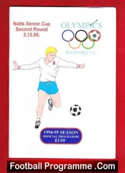 Arnold Town v Radford Olympic 1995 – Notts Senior Cup