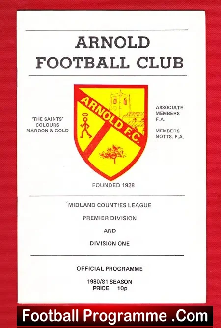 Arnold Town v Thoresby 1980 – Midland Counties League