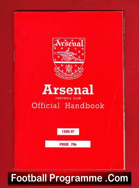 Arsenal Football Club Official Yearbook Handbook 1980 – 1981