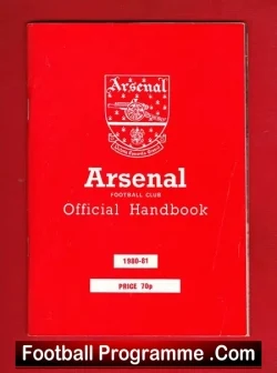 Arsenal Football Club Official Yearbook Handbook 1980 - 1981 - football memorabilia