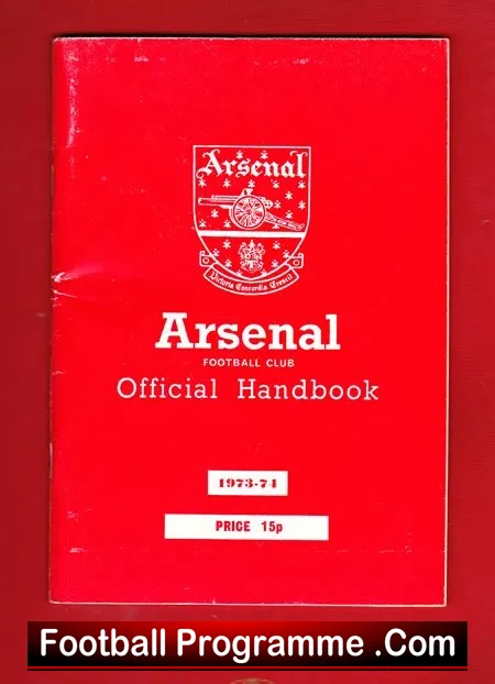 Arsenal Football Club Official Yearbook Handbook 1973 – 1974