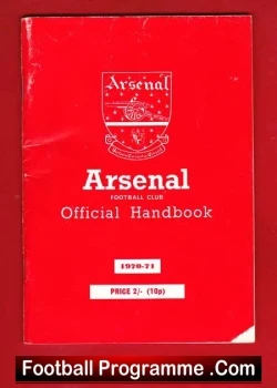 Arsenal Football Club Official Yearbook Handbook 1970 – 1971