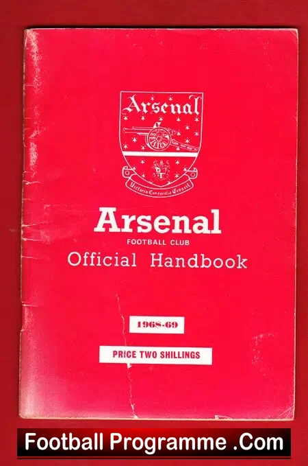 Arsenal Football Club Official Yearbook Handbook 1968 – 1969