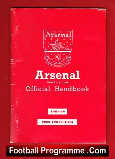 Arsenal Football Club Official Yearbook Handbook 1967 – 1968