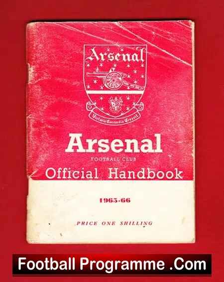 Arsenal Football Club Official Yearbook Handbook 1965 – 1966