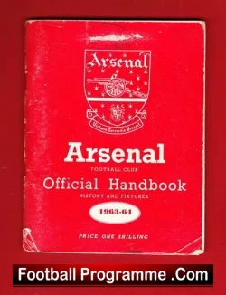 Arsenal Football Club Official Yearbook Handbook 1963 – 1964