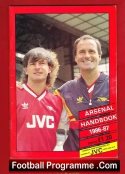 Arsenal Football Club Official Yearbook Handbook 1986 – 1987