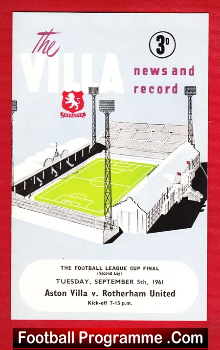 Aston Villa v Rotherham United 1961 – League Cup Final Reprint