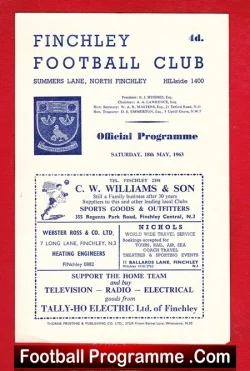 Barnet v Enfield 1963 – London Senior Cup Semi Final Finchley