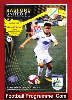 Basford United v Clifton All Whites 2017 - football programme