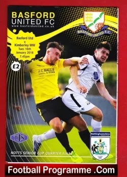 Basford United v Kimberley Miners Welfare 2018 - football programme