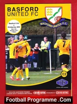 Basford United v Kimberley Miners Welfare 2017 - football programme