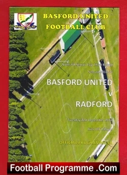 Basford United v Radford 2014 - football programme